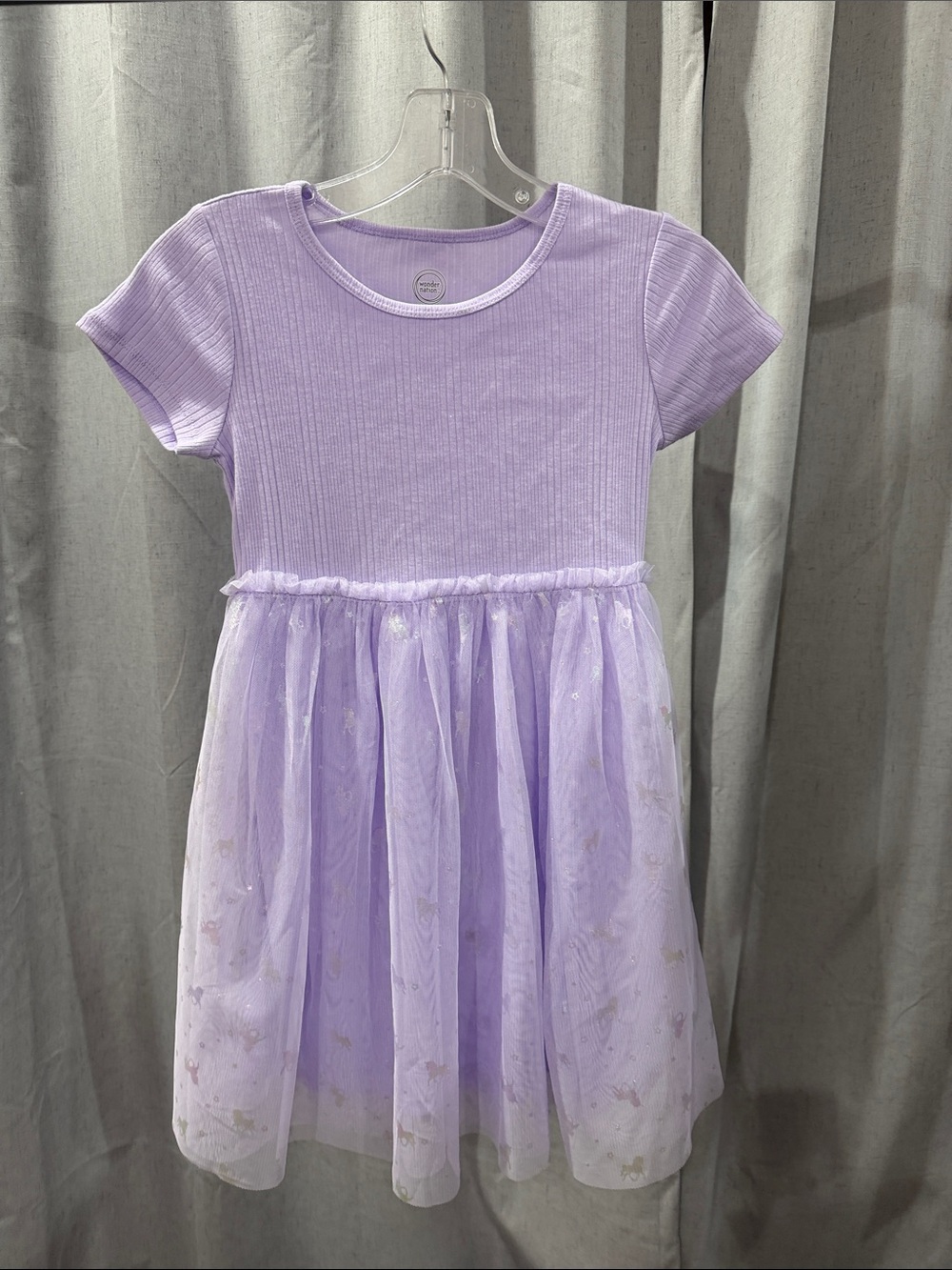 wonder nation Lavender Layered Tulle Dress
